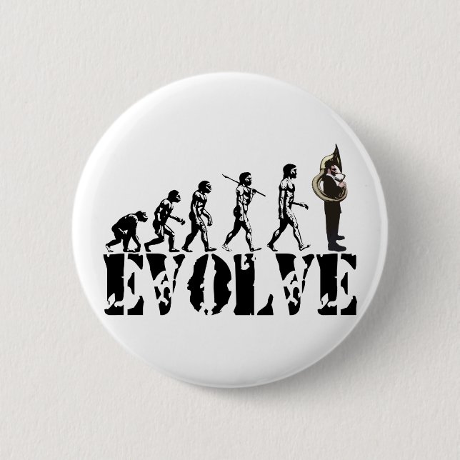 SousaphoneTubatubas-Evolutions-Musical-Kunst Button (Vorderseite)