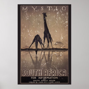 South Africa - distressed Poster