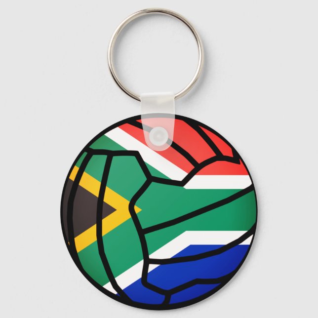 South Africa Flag Ball Design Netball Schlüsselanhänger (Vorderseite)