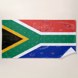 South AFrica Flag Beach Handtuch