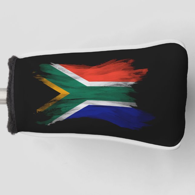 South Africa flag brush stroke, national flag Golf Headcover (Vorderseite)