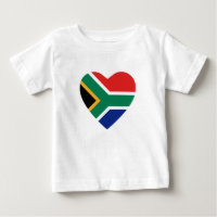 South Africa Flag Heart T - Shirt