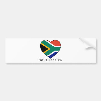 South Africa Heart with black SOUTH AFRICA Autoaufkleber