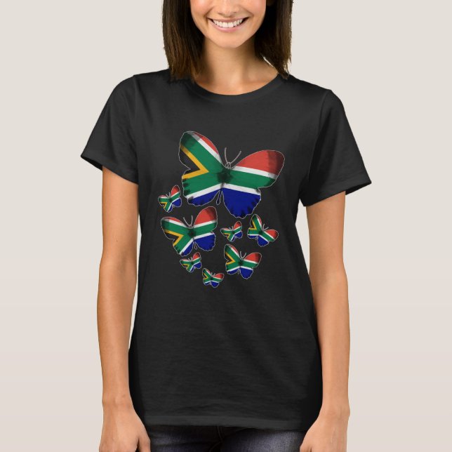 South Africa Ideas Kids With Butterfly South Afric T-Shirt (Vorderseite)