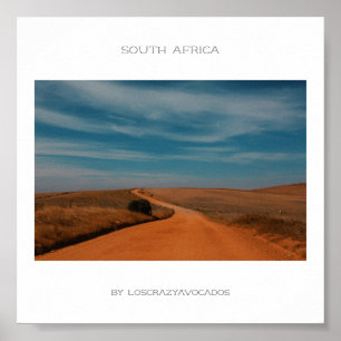 South Africa Nature Road Landscape Travel Poster