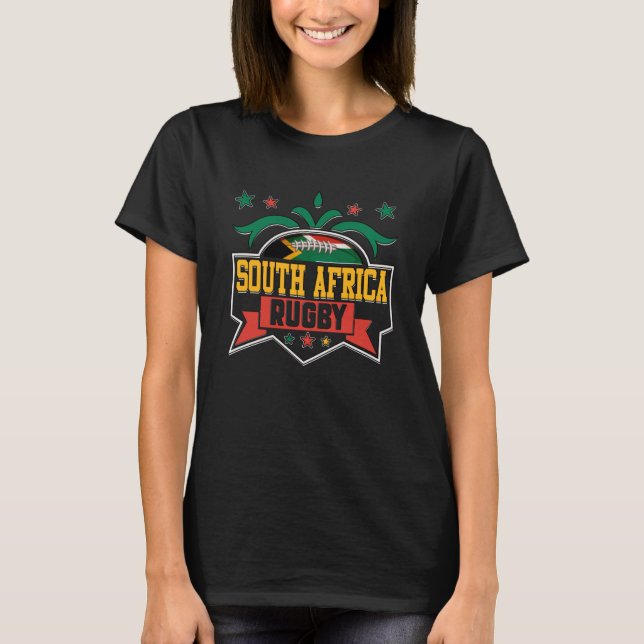 South Africa Rugby Sports Player African Fan T-Shirt (Vorderseite)