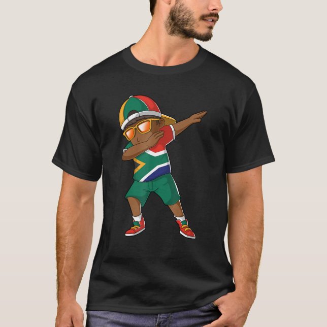 South African Boy Dabbing Dance South Africa Roots T-Shirt (Vorderseite)