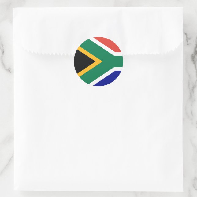 South African Flag Runder Aufkleber (Tasche)