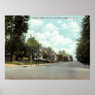 South Amboy NJ, Hauptstraße 1910er Jahre Poster