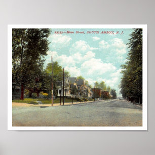 South Amboy NJ, Main Street 1910er Jahre Poster