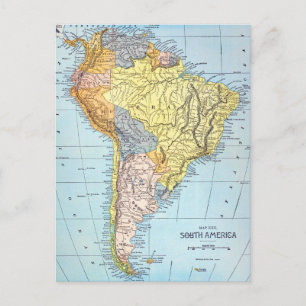 SOUTH AMERICA: MAP, c1890 Postkarte