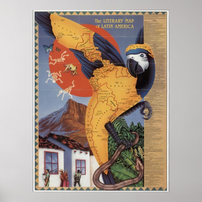 South America Map Poster (Vorne)