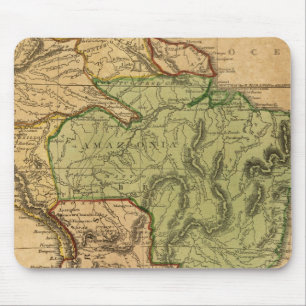 South America Map von Worcester Mousepad