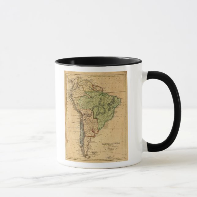 South America Map von Worcester Tasse (Rechts)