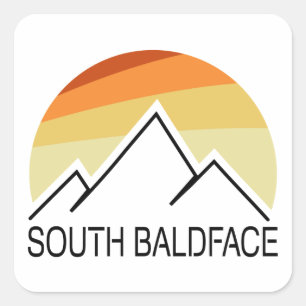 South Baldface New Hampshire Retro Quadratischer Aufkleber