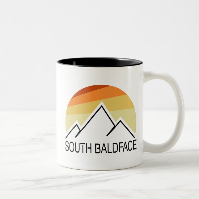 South Baldface New Hampshire Retro Zweifarbige Tasse (Rechts)