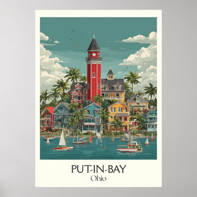 South Bass Island Ohio Paradise Art Poster (Vorne)