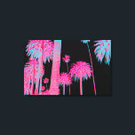 South Beach Art Deco Miami Florida Leinwand Kunst,<br><div class="desc">South Beach Art Deco Miami Florida Neon Leinwand Art of Neon Palm Bäume in der Nacht verpackte Leinwand Kunstwerke.</div>