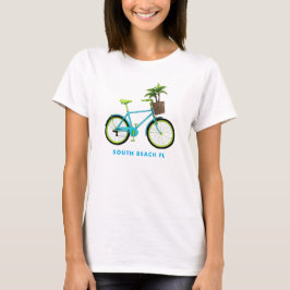 South Beach Fahrradgroovy 80er Neon Palm T-Shirt