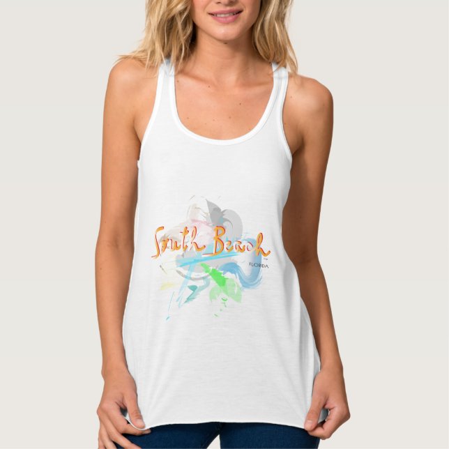 South Beach, FL abstrakter Cooler T - Shirt (Vorderseite)