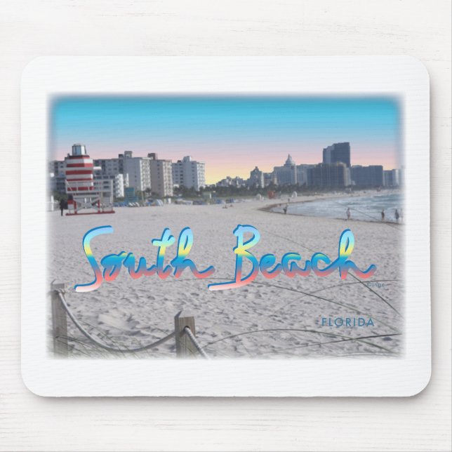 South Beach, FL City View Mousepad (Vorne)