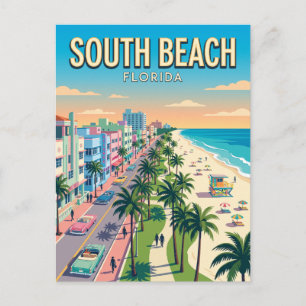 South Beach Florida Postkarte