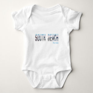 South Beach, Florida View Baby Strampler