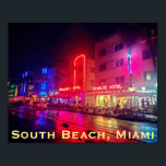 South Beach, Miami, Florida Art Deco Poster<br><div class="desc">Art Deko Gebäude auf Ocean Drive,  South Beach,  Miami,  FL.</div>