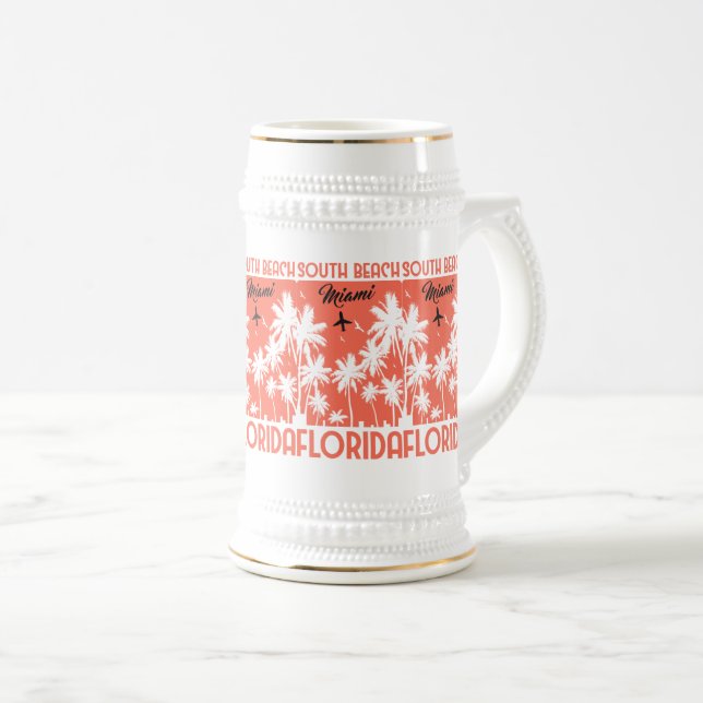 South Beach Miami-Florida Bierglas (VorderseiteRechts)