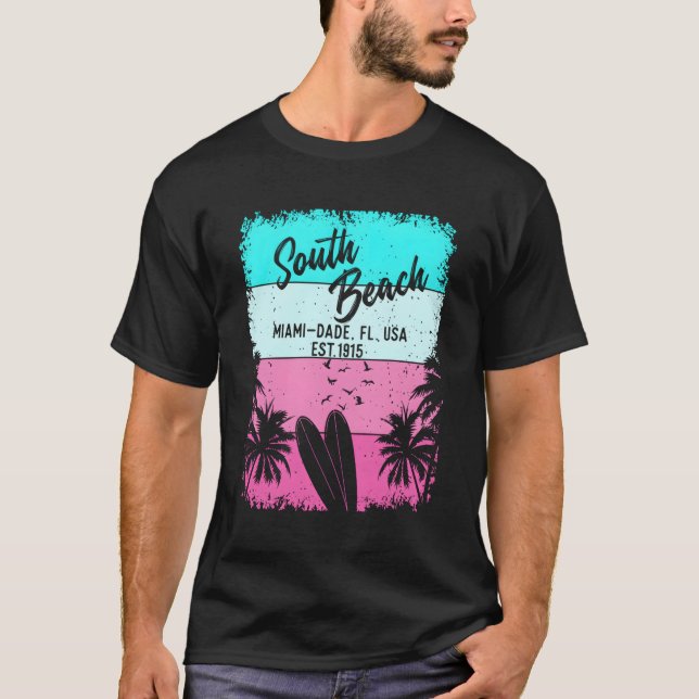 South Beach Miami Florida Fl T-Shirt (Vorderseite)