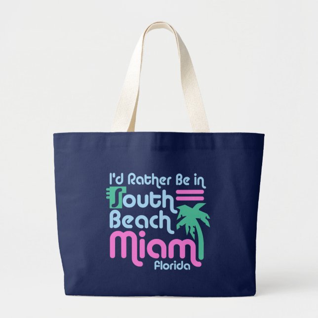 South Beach Miami Jumbo Stoffbeutel (Vorne)