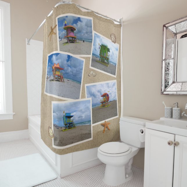 South Beach Miami Lifeguard Towers Duschvorhang (Beispiel)