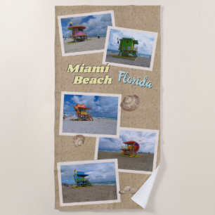 South Beach Miami Lifeguard Towers Strandtuch