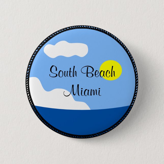South Beach Miami-Schaltfläche Button (Vorderseite)
