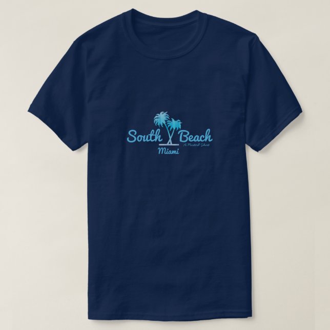 South Beach (Palmen) - Ein MisterP-Shirt T-Shirt (Design vorne)