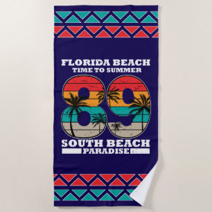 South Beach Sunset - Reiten Sie die Welle des Somm Strandtuch