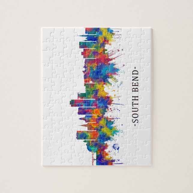 South Bend Indiana Skyline Puzzle (Vertikal)