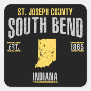South Bend Quadratischer Aufkleber