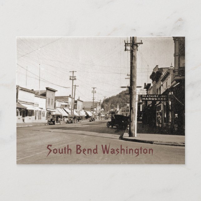 South Bend Washington um 1925 Postkarte (Vorderseite)