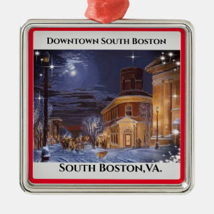 South Boston, VA. Weihnachtsmetallschmuck Ornament Aus Metall