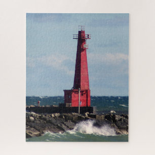 South Breakwater Light von Muskegon Puzzle