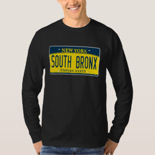 South Bronx New York Ny Neighborhood License Plate T-Shirt
