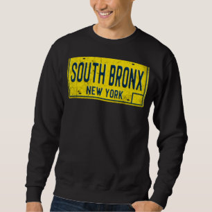 South Bronx Old School Ny Neighborhood Vintag Lic Sweatshirt