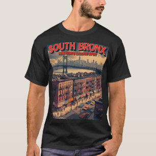 South Bronx Tourism Poster - Retro Parody Travel D T-Shirt