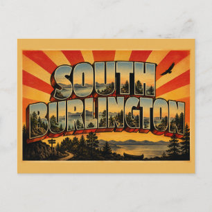 South Burlington VT Lake Champlain Wald Kunst Postkarte
