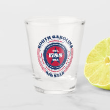 South Carolina 8. Star Patriotic Shot Glas