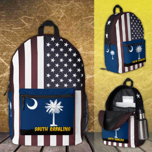 South Carolina / America bag, patriotische Flagge Bedruckter Rucksack