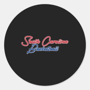 South Carolina Basketball (usa Colors) Runder Aufkleber