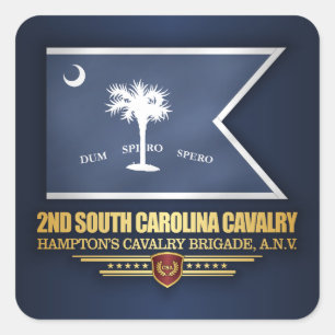 South Carolina Cavalry Quadratischer Aufkleber