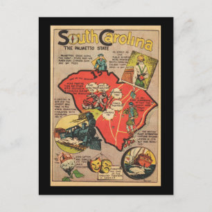 South Carolina Der Staat von Palmetto Postkarte